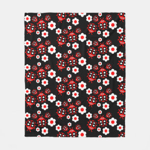 Kids ladybug fleece blanket