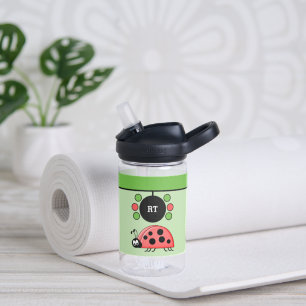 Kids ladybugs add initials stars green CamelBak Water Bottle