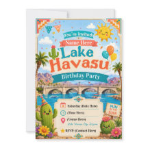 Kids Lake Havasu Birthday Party Invitation
