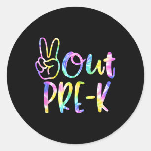 Kids Last Day Of School Peace Out Preschool Pre K  Classic Round Sticker