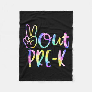 Kids Last Day Of School Peace Out Preschool Pre K Fleece Blanket