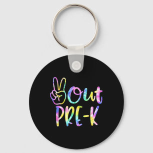 Kids Last Day Of School Peace Out Preschool Pre K Key Ring