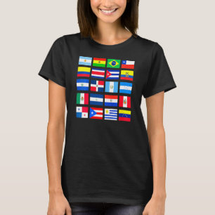 Kids Latin American Flags Latino Hispanic Heritage T-Shirt