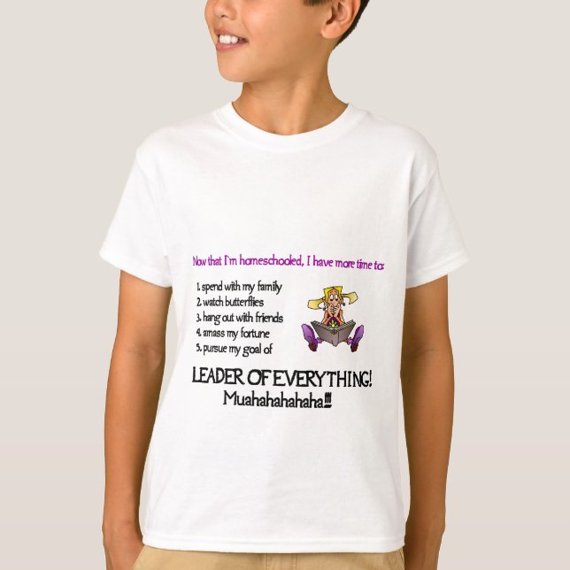 Kids Leader of Everything Light Shirt Design (Front)