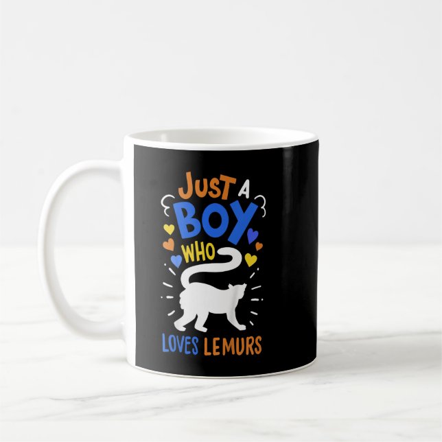 Kids Lemur  For Boys Or Girls Cute Lemur Gift Coffee Mug (Left)