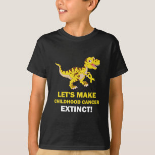 Kids Let's Make Childhood Cancer Extinct Dinosaur T-Shirt