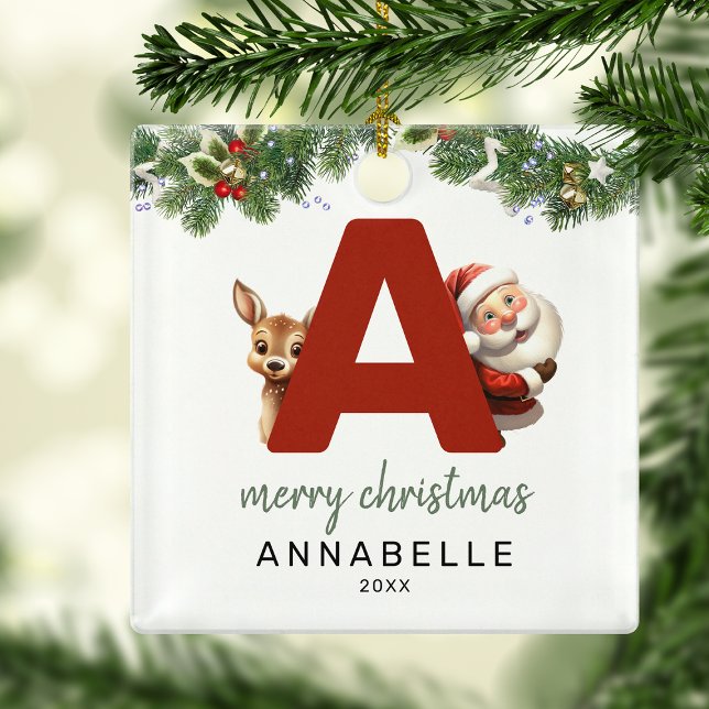 Kids Letter A Monogram Christmas Tree  Metal Tree Decoration (Creator Uploaded)