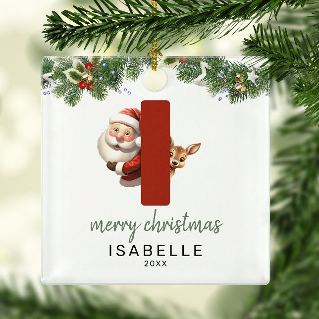 Kids Letter I Monogram Christmas Tree Metal Tree Decoration (Creator Uploaded)