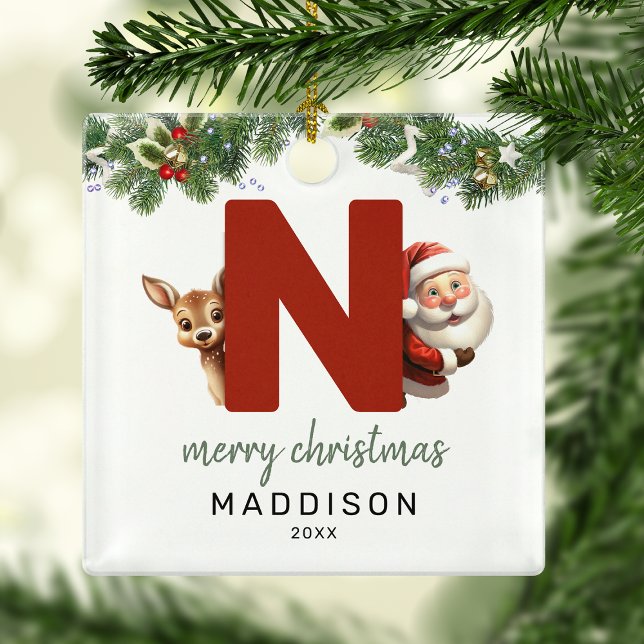 Kids Letter N Monogram Christmas Tree  Metal Tree Decoration (Creator Uploaded)