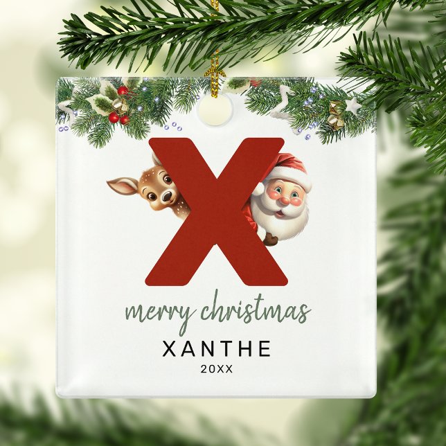 Kids Letter X Monogram Christmas Tree  Metal Tree Decoration (Creator Uploaded)