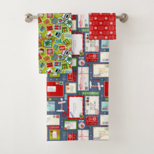 Kids Letters to Santa l Christmas Bath Towel Set