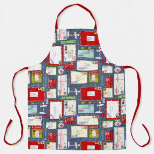Kids Letters to Santa l Christmas Pattern Apron