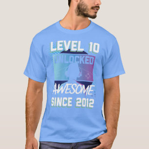 Kids Level 10 Unlocked Awesome 2012 10th Birthday T-Shirt