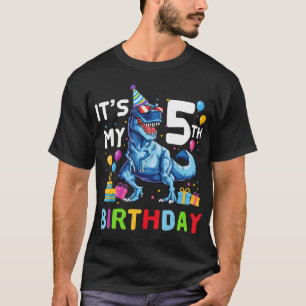 Kids Level 5 Unlocked Video Game 5th Birthday Gift T-Shirt