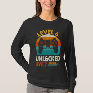 Kids Level 6 Unlocked Birthday Boy 6 Years Old Vi T-Shirt