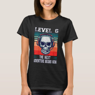 Kids Level 6 Unlocked  Next 6th Birthday Gamer Adv T-Shirt