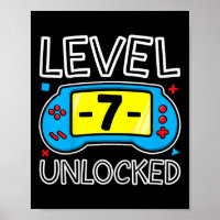 Kids Level Seven Unlocked Video Game Boys Birthday