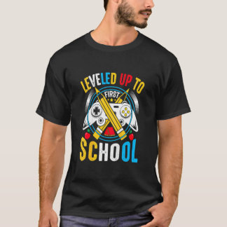 Kids Levelled Up To School Back To School Teach St T-Shirt