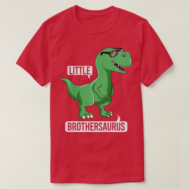 Kids Little Brothersaurus Rex Toddler Boy Dinosaur T-Shirt (Design Front)