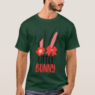 Kids Little Bunny with Bow for Girls Easter Funny  T-Shirt