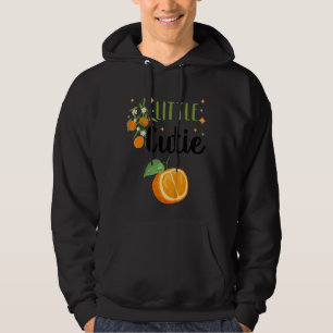 Kids Little Cutie Baby Shower Orange 1st First Bir Hoodie