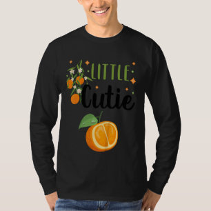 Kids Little Cutie Baby Shower Orange 1st First Bir T-Shirt
