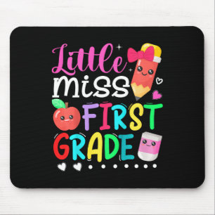 Kids Little Miss First Grade  Back To School 1st G Mouse Mat