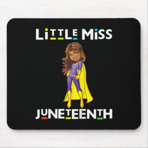 Kids Little Miss Juneteenth Black Girl Melanin Cut Mouse Mat