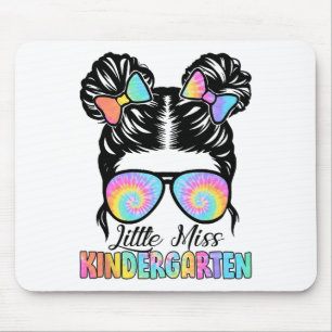 Kids Little Miss Kindergarten Messy Bun Sungles Ti Mouse Mat