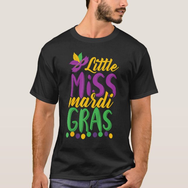 Kids Little Miss Mardi Gras  Mardi Gras 2022 T-Shirt (Front)