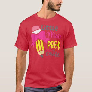 Kids Little Miss Pre-K Cutie Back to School Presch T-Shirt