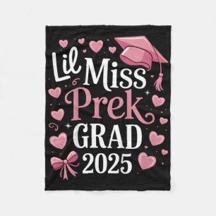 Kids Little Miss Pre-k Grad 2025 Preschool Girls P Fleece Blanket