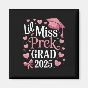 Kids Little Miss Pre-k Grad 2025 Preschool Girls P Magnet