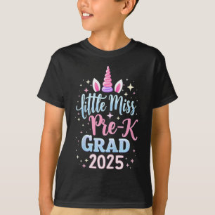 Kids Little Miss Pre-k Grad Preschool Girls Prek G T-Shirt