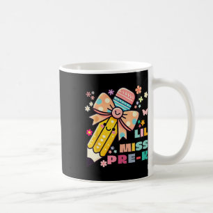 Kids Little Miss Pre K Pencil Bow For Girls Day Of Coffee Mug