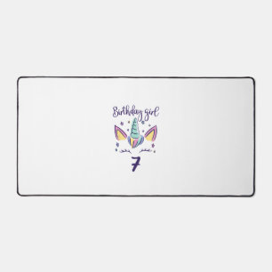 Kids Little Miss Threenager Three 3rd Birthday Gir Desk Mat