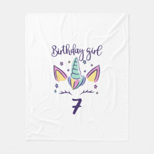 Kids Little Miss Threenager Three 3rd Birthday Gir Fleece Blanket