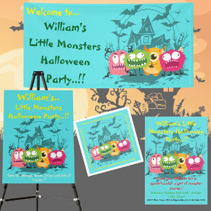 Kids Little Monsters Halloween Party Classic Round Sticker