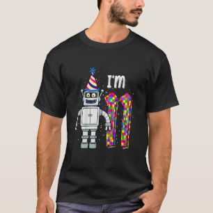 Kids Little Robot I'm 11 Year Old Robotic Science T-Shirt