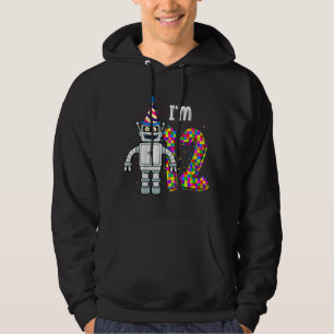Kids Little Robot I'm 12 Year Old Robotic Science Hoodie