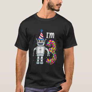 Kids Little Robot I'm 3 Year Old Robotic Science 3 T-Shirt