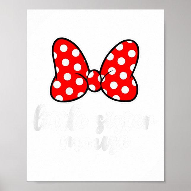 Kids Little Sister Mouse Bow Family Vacation -yout Poster (Front)