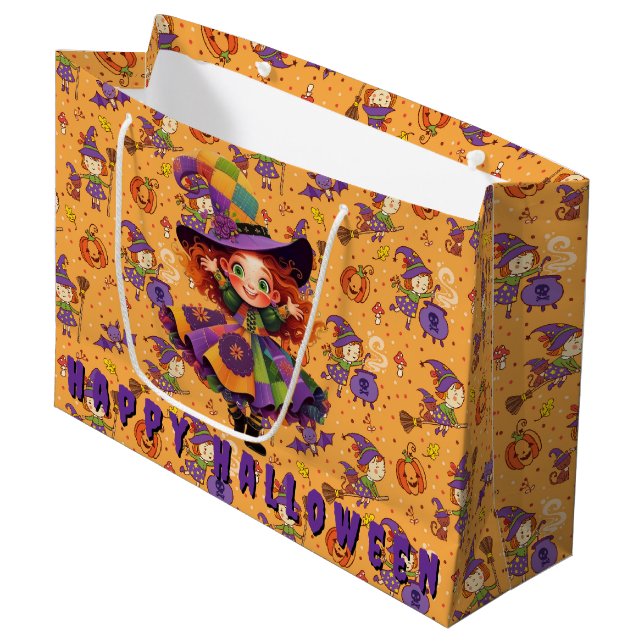 Kids Little Witches  Large Gift Bag (Front Angled)