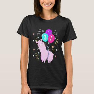 Kids llama 3rd Birthday 3 year old Outfit Toddler T-Shirt