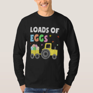 Kids Loads Of Eggs Construction Tractor Truck East T-Shirt