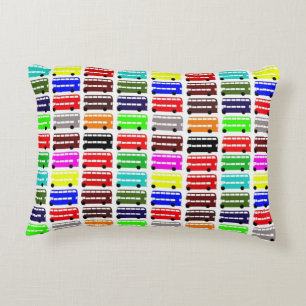 Kids London Bus Art/Design Fabric (Pillow) Decorative Cushion