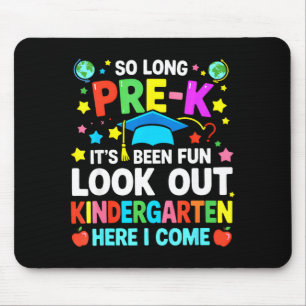 Kids long pre k graduation kindergarten here come mouse mat