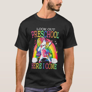 Kids Look Out Preschool Here I Come Dabbing Unicor T-Shirt