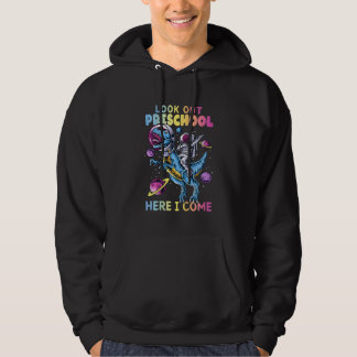 Kids Look Out Preschool Here I Come Dino Kindergar Hoodie
