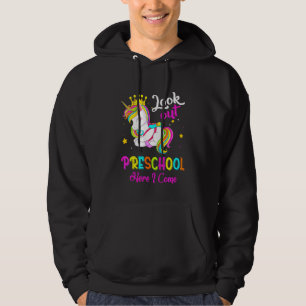 Kids Look Out Preschool Here I Come School Teacher Hoodie